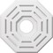 Ekena Millwork Westin Architectural Grade PVC Ceiling Medallion, 12"OD x 3"ID x 4 3/4"C x 1"P, One-Piece CMP12WN-03000 - alternate 1